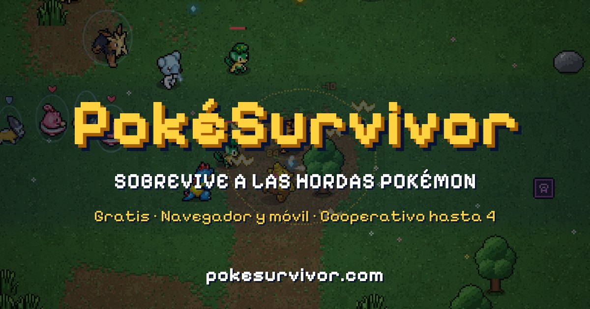 PokéSurvivor cover: a partner Pokémon facing hordes